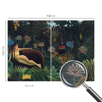 Papier peint panoramique moderne avec un motif de jungle exotique