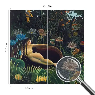 Papier peint panoramique moderne avec un motif de jungle exotique