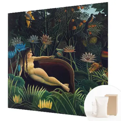 Papier peint panoramique moderne avec un motif de jungle exotique