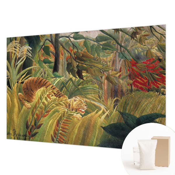Papier peint panoramique haut de gamme avec un motif de tigre exotique