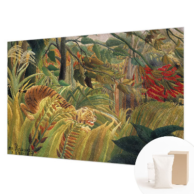 Papier peint panoramique haut de gamme avec un motif de tigre exotique