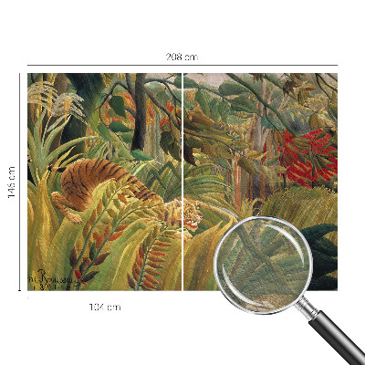 Papier peint panoramique haut de gamme avec un motif de tigre exotique
