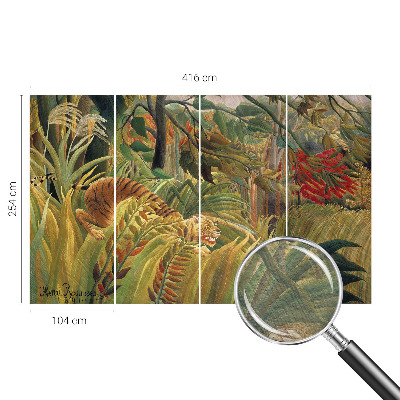 Papier peint panoramique haut de gamme avec un motif de tigre exotique