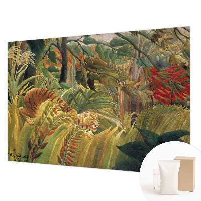 Papier peint panoramique haut de gamme avec un motif de tigre exotique