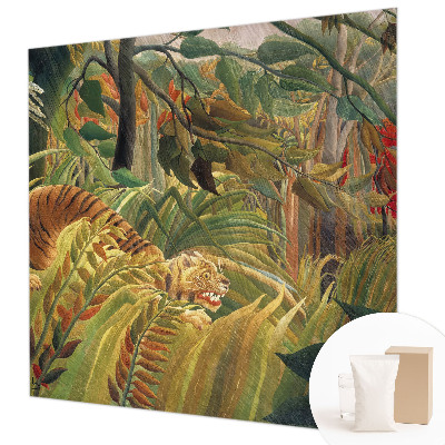 Papier peint panoramique haut de gamme avec un motif de tigre exotique