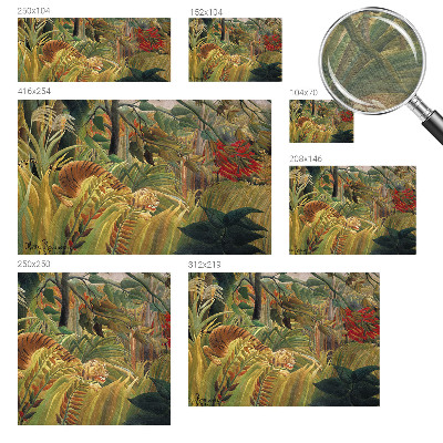 Papier peint panoramique haut de gamme avec un motif de tigre exotique