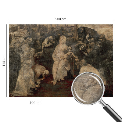 Papier peint panoramique tendance représentant une scène intitulée «Duchovné stretnutie»