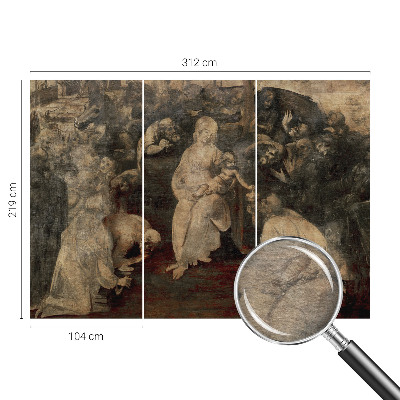 Papier peint panoramique tendance représentant une scène intitulée «Duchovné stretnutie»
