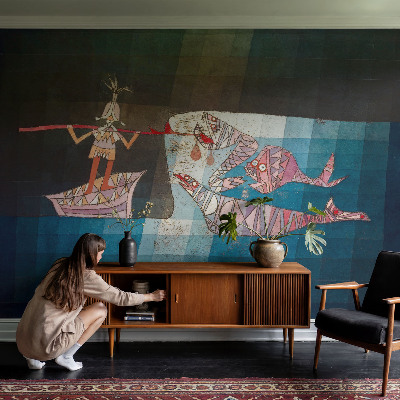 Papier peint panoramique facile à poser avec le motif « Rybár lovec »