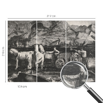 Papier peint panoramique intissé moderne Dedinská scéna