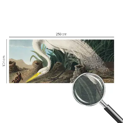 Poster mural panoramique avec une majestueuse grande aigrette