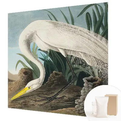 Poster mural panoramique avec une majestueuse grande aigrette