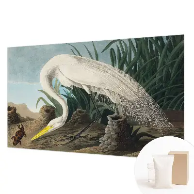 Poster mural panoramique avec une majestueuse grande aigrette
