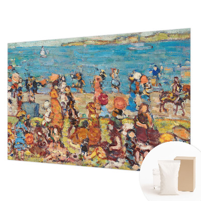 Tapisserie panoramique avec une scène de plage