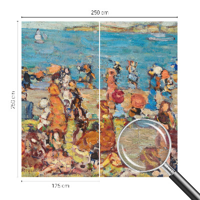 Tapisserie panoramique avec une scène de plage