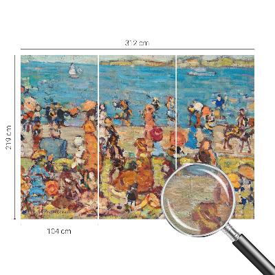 Tapisserie panoramique avec une scène de plage