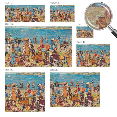 Tapisserie panoramique avec une scène de plage