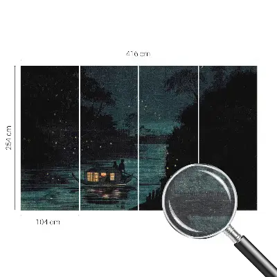 Papier peint panoramique sur mesure avec le motif « Večerné svetlá »