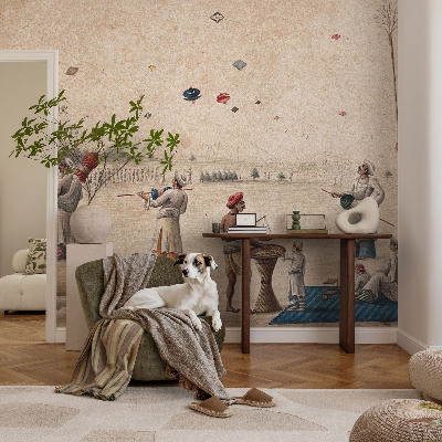 Papier peint panoramique salon Vznášajúce sa šarkany