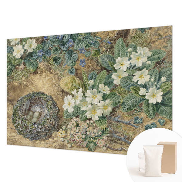 Papier peint panoramique chambre avec une composition printanière