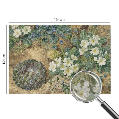 Papier peint panoramique chambre avec une composition printanière