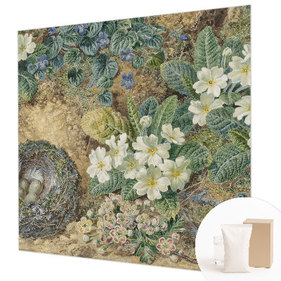 Papier peint panoramique chambre avec une composition printanière