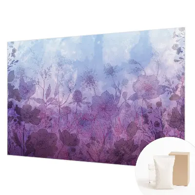 Papier peint photo sur tissu non tissé fleurs pastel