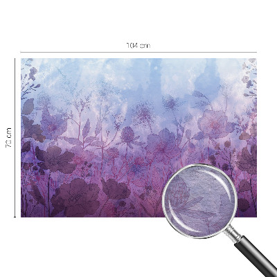 Papier peint panoramique chambre adulte avec des fleurs pastel