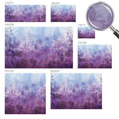 Papier peint panoramique chambre adulte avec des fleurs pastel