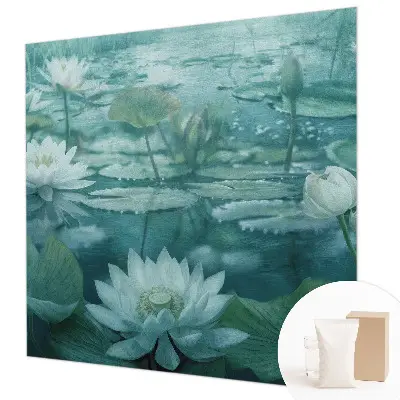 Papier peint photographique intissé fleurs aquatiques