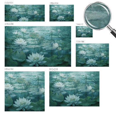 Papier peint panoramique enfant à motif de fleurs aquatiques