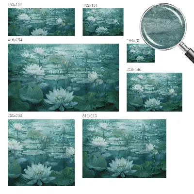 Papier peint photographique intissé fleurs aquatiques