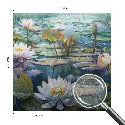 Papier peint photographique sur tissu non tissé Fleurs d'étang