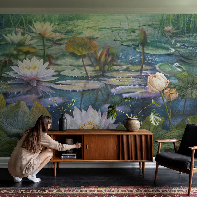 Papier peint panoramique tendance Kvety v jazierku