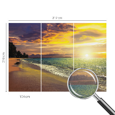Papier peint photo autocollant Pláž pri západe slnka