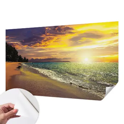 Papier peint photo sur tissu non tissé Plage au coucher du soleil