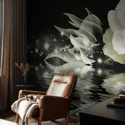 Papier peint photographique intissé Rose lumineuse