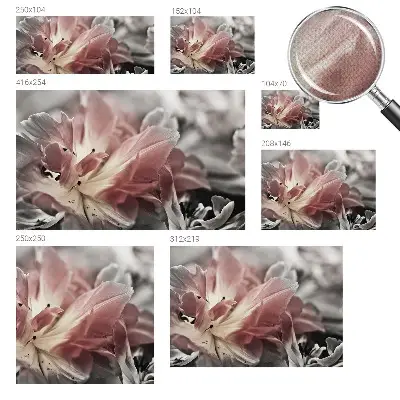 Papier peint photo imprimé sur tissu non tissé Fleur pastel
