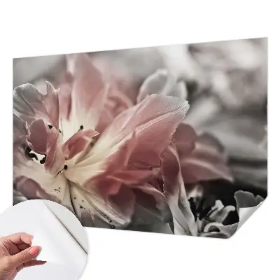 Papier peint photo imprimé sur tissu non tissé Fleur pastel