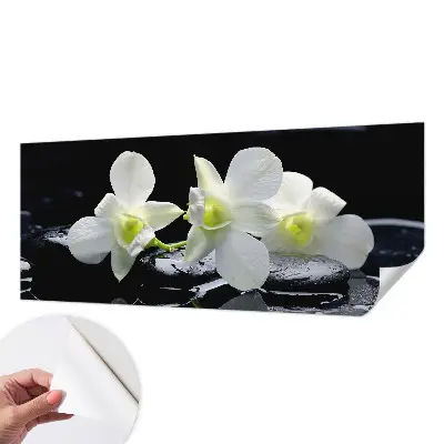Papier peint photo sur tissu non tissé Fleurs et pierres