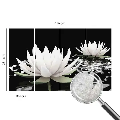 Papier peint photographique intissé fleurs aquatiques