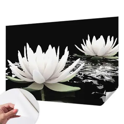 Papier peint photographique intissé fleurs aquatiques