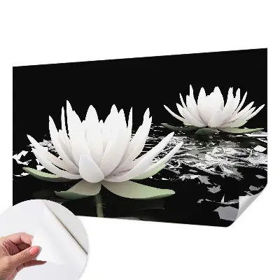 Papier peint photographique intissé fleurs aquatiques