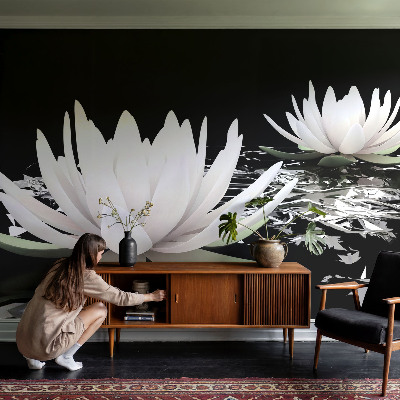Papier peint tendance chambre adulte Vodné kvety