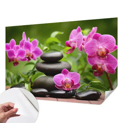 Papier peint intissé Pierres d'orchidées