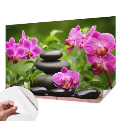 Papier peint intissé Pierres d'orchidées