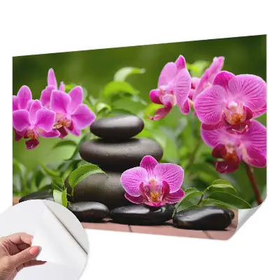 Papier peint intissé Pierres d'orchidées