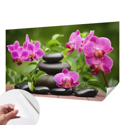 Papier peint intissé Pierres d'orchidées