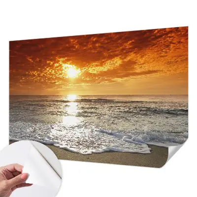 Papier peint photographique sur tissu non tissé vagues océaniques