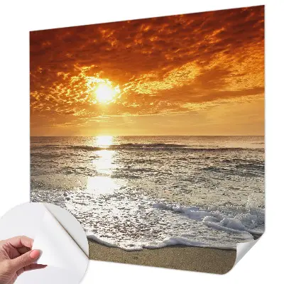 Papier peint photographique sur tissu non tissé vagues océaniques